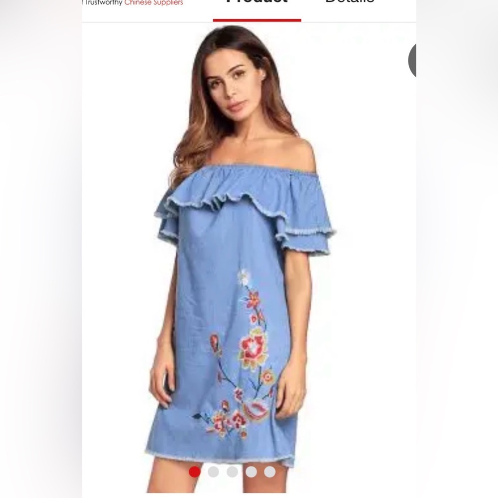 Summer Mexican style Embroider Dress